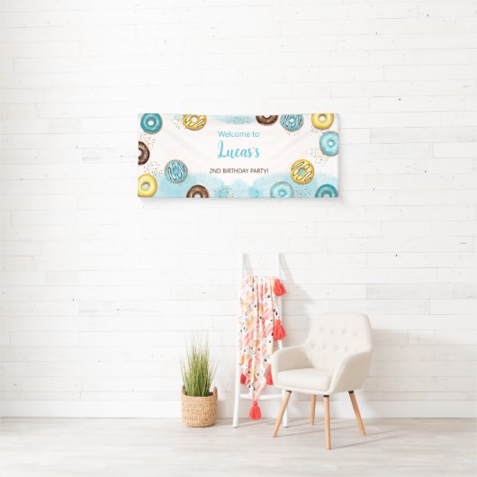 Banier "Welkom" voor 1e Verjaardag. Spandoek (Insitu)