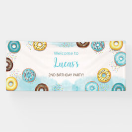 Banier "Welkom" voor 1e Verjaardag. Spandoek