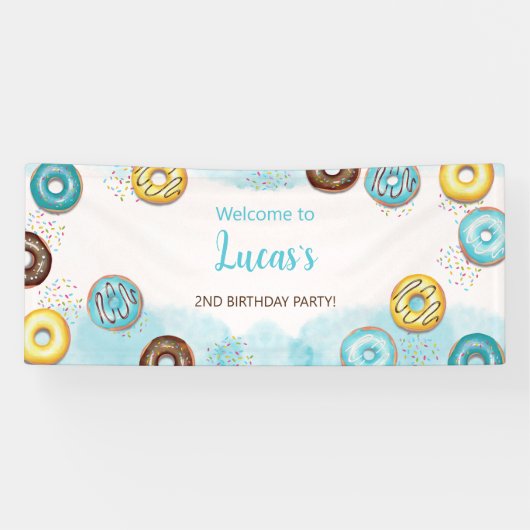 Banier "Welkom" voor 1e Verjaardag. Spandoek (Horizontaal)