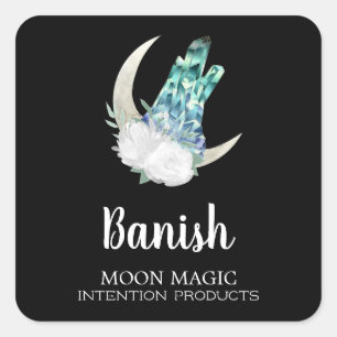 Banish Crystal Moon Intent Kaars Labels