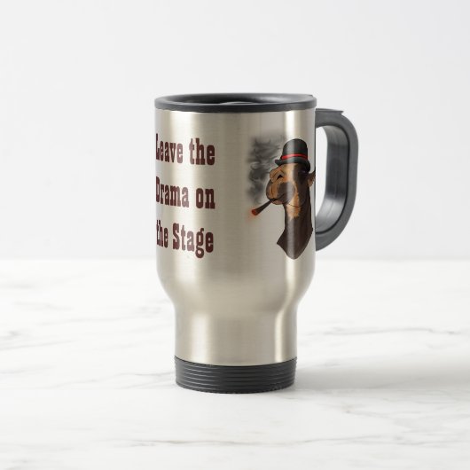 Banish Drama Llamas - Roestvrijstalen Mok (Voorkant rechts)