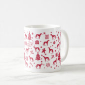 Banjara Greyhound kerstontwerp Koffiemok (Voorkant rechts)