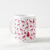 Banjara Greyhound kerstontwerp Koffiemok (Voorkant links)