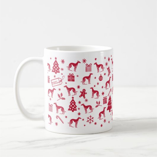 Banjara Greyhound kerstontwerp Koffiemok (Links)