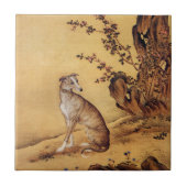 Banjinbiao 斑 彪 ~Greyhound ~ Giuseppe Castiglione ~ Tegeltje (Voorkant)