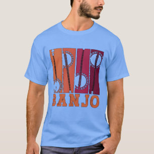 Banjo akoestisch muziekinstrument houdt van folk m t-shirt