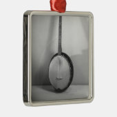 Banjo B&W Metalen Ornament (Rechts)
