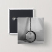 Banjo B&W Vierkante Button 5,1 Cm (Voorkant /achterkant)