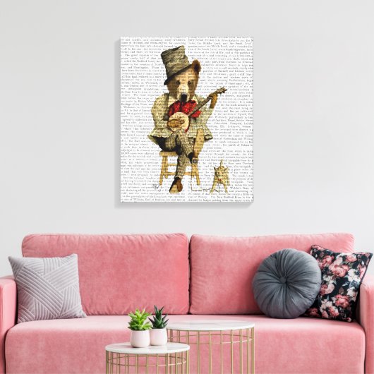 Banjo Beer Canvas Afdruk (Insitu (Woonkamer))