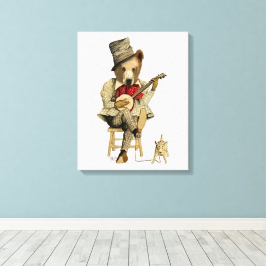 Banjo Beer Canvas Afdruk (Insitu (Houten vloer))