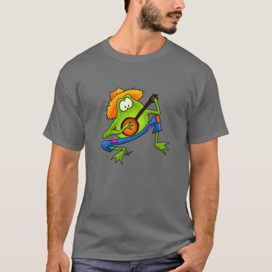 Banjo Bluegrass Frog T-shirt (Voorkant)