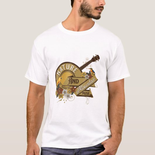 Banjo Bluegrass Mountain Music Banjo T-shirt (Voorkant)