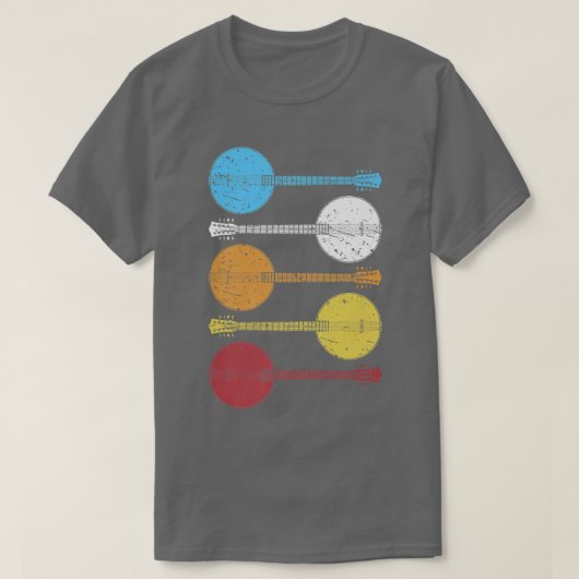 Banjo Bluegrass Picker Player Retro Guitar T-shirt (Design voorkant)