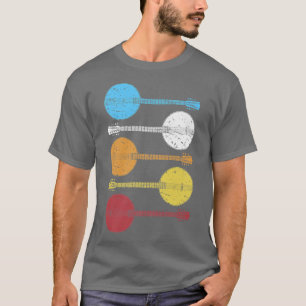 Banjo Bluegrass Picker Player Retro  Guitar T-shirt