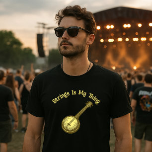 Banjo Bluegrass Volksmuziek Snaarinstrumenten T-shirt