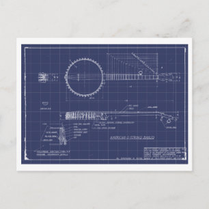  Banjo Blueprints Briefkaart