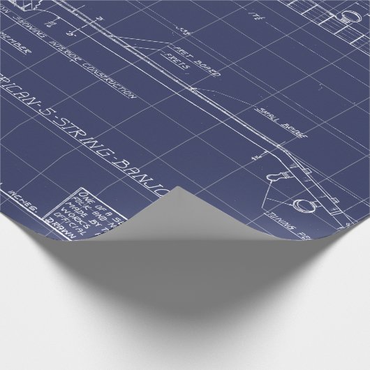  Banjo Blueprints Cadeaupapier (Hoek)