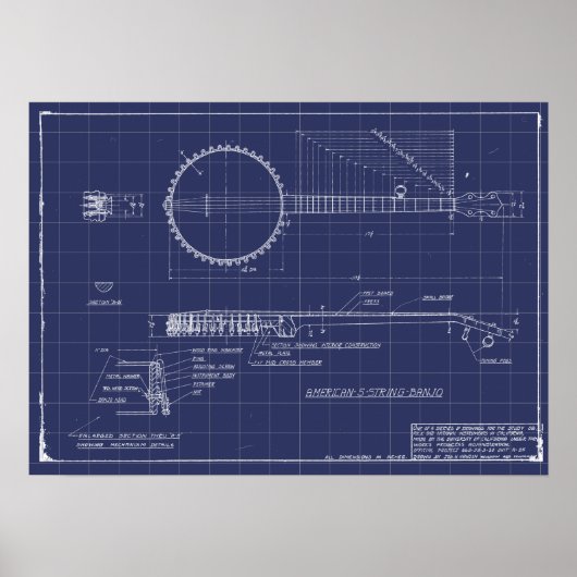 Banjo Blueprints Poster (Voorkant)