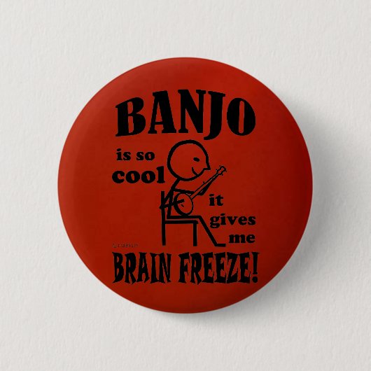 Banjo, Brain Freeze Ronde Button 5,7 Cm (Voorkant)