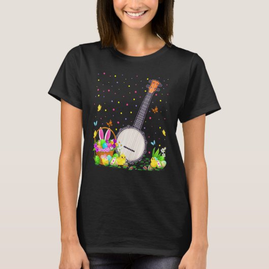 Banjo Bunny Easter Egg Hunt Banjo Paaszondag T-shirt (Voorkant)