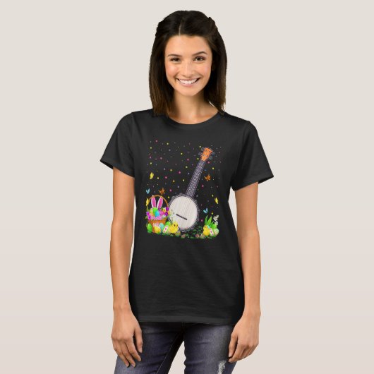 Banjo Bunny Easter Egg Hunt Banjo Paaszondag T-shirt (Voorkant volledig)