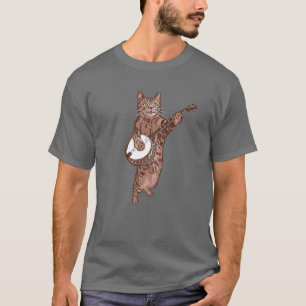 Banjo Cat. Funny Bluegrass Country Folk Music Vint T-shirt