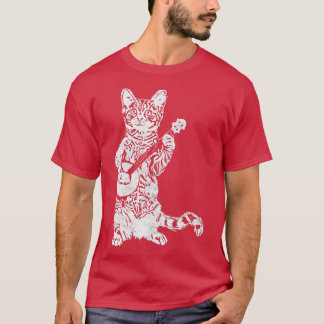 Banjo Cat Funny Retro Style Bluegrass Cat Lover T-shirt