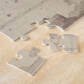 banjo collage puzzle legpuzzel (Zijkant)