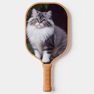 Banjo de Perzische: een pluizig grijs en wit genot Pickleball Paddle