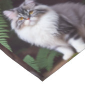 Banjo de Perzische: een pluizig grijs en wit genot Tafelkleed (Gekanteld)