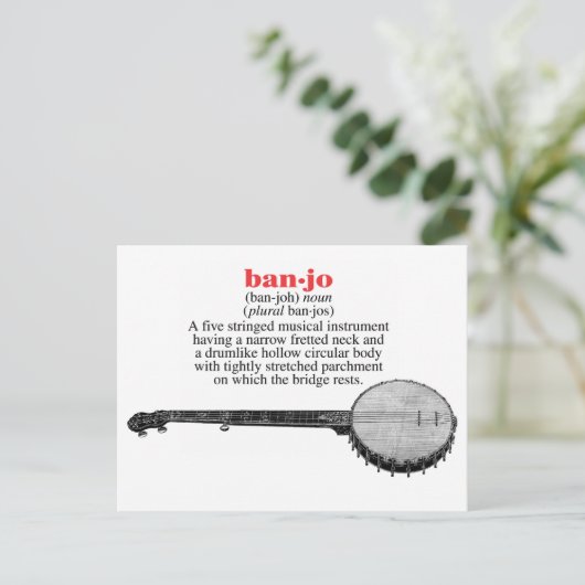 Banjo Definition Briefkaart (Staand voorkant)