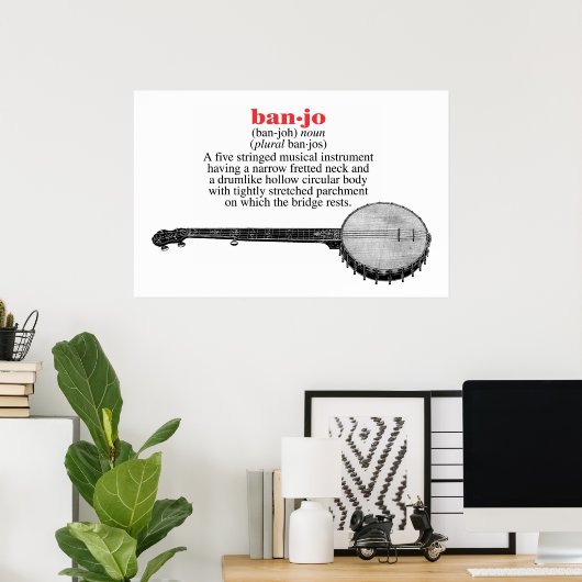 Banjo Definition Poster (Thuiskantoor)