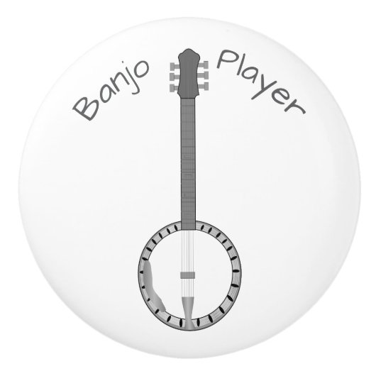 Banjo Design Personalised Keramische Knop (Voorkant)