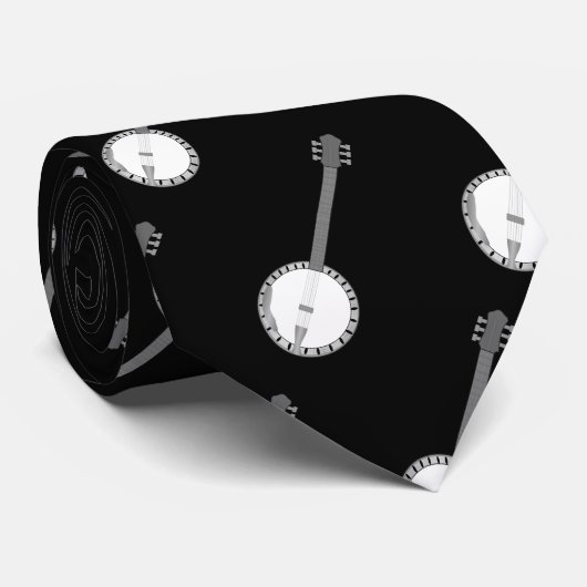 Banjo Design Stropdas (Opgerold)