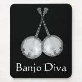 Banjo Diva Mousepad Muismat (Voorkant)