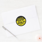 Banjo Emergency Ronde Sticker (Envelop)