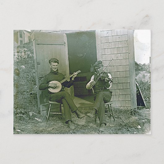  banjo- en vuilnisspelers in Nantucket Briefkaart (Voorkant)