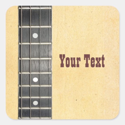 Banjo Fretboard Naam Cadeau Label Bookplate (Voorkant)