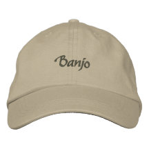 Banjo geborduurd Pet / donkere tekst