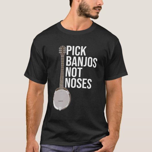 Banjo Gift Grappige Slogan Bluegrass Design T-shirt (Voorkant)