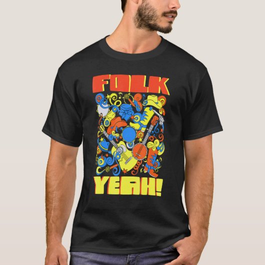 Banjo Gitarist Folk Ja T-shirt (Voorkant)