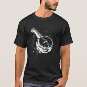 Banjo Grafische Bluegrass Muziek T-shirt