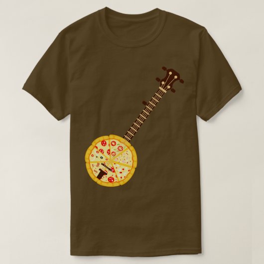 Banjo Guitar Pizza T-shirt (Design voorkant)