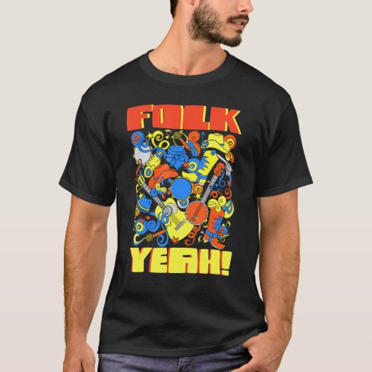 Banjo Guitar Player Folk Ja T-shirt (Voorkant)
