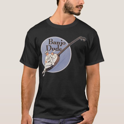 Banjo Guy Man's donkere hoes T-Shirt (Voorkant)