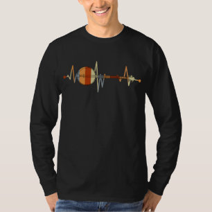 Banjo Heartbeat Bluegrass Gift Country Music Banjo T-shirt