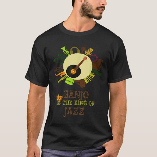 Banjo is de koning van Jazz 1 T-shirt (Voorkant)