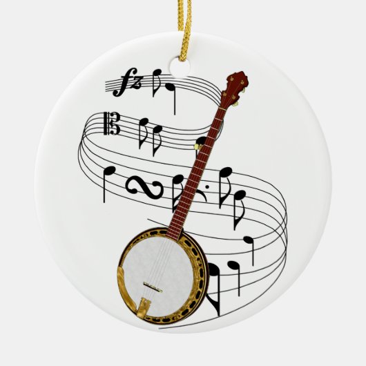 Banjo Keramisch Ornament (Voorkant)