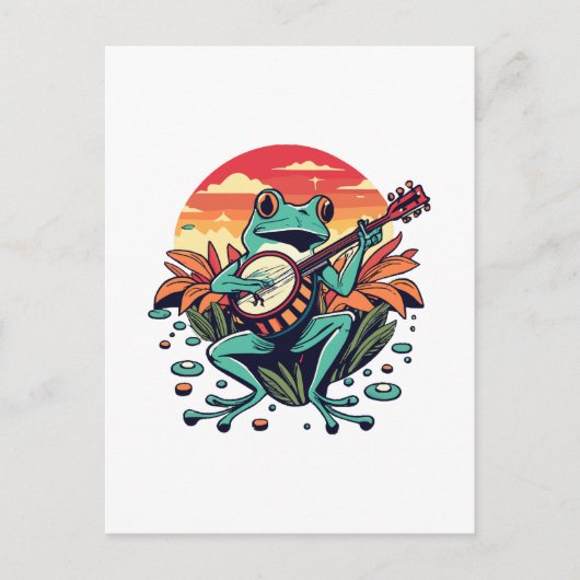 Banjo Kikker Briefkaart (Voorkant)
