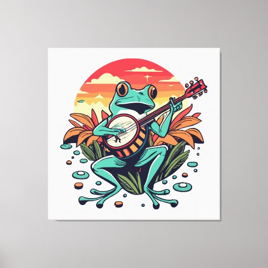 Banjo Kikker Canvas Afdruk (Voorkant)